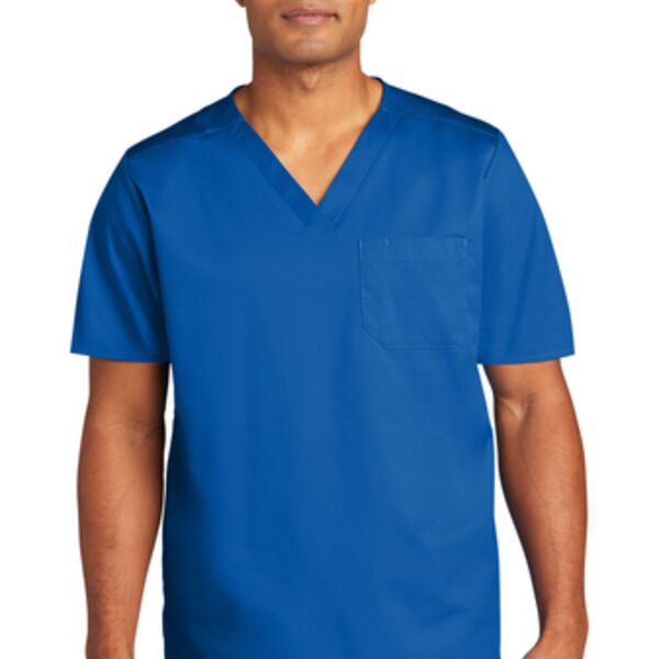 Unisex V-neck Scrubs Top with Pocket for In2Great Thumbnail