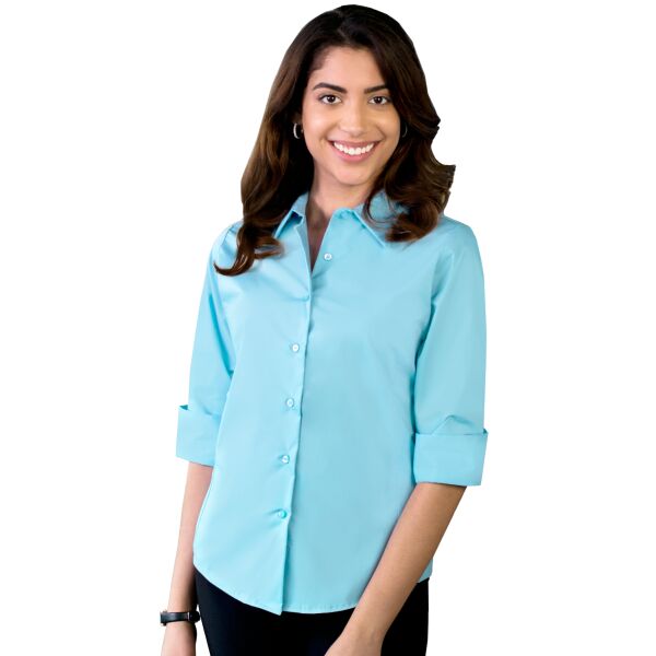 Ladies' 3/4 Sleeve Stretch Poplin Shirt Thumbnail
