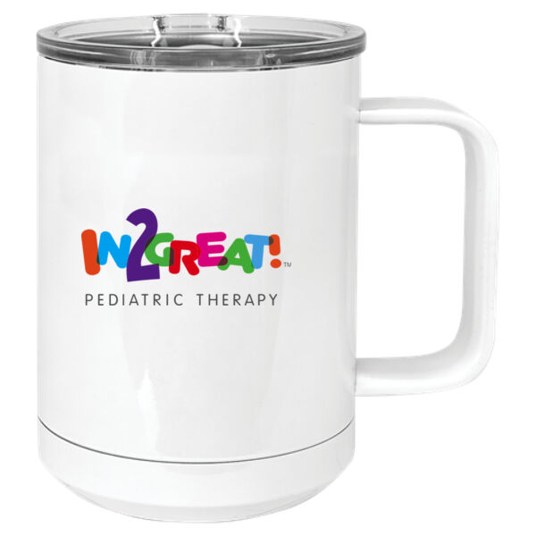 Sublimatable Polar Camel 15 oz. White Vacuum Insulated Mug w/Slider Lid Thumbnail