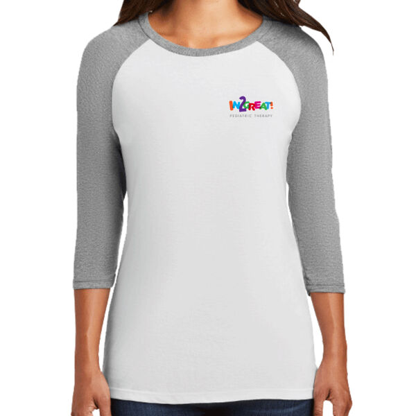 Women's Tri-Blend Tee, 3/4 Sleeve Raglan Thumbnail