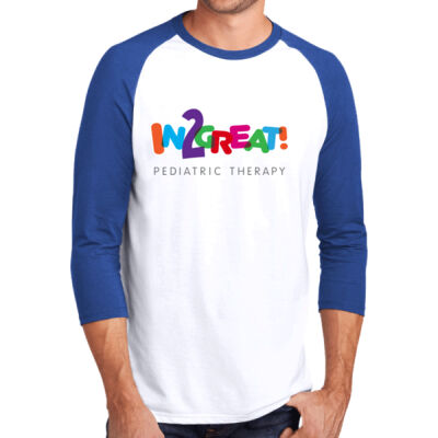 Unisex Tri-Blend Tee, 3/4 Sleeve Raglan Full Front Thumbnail