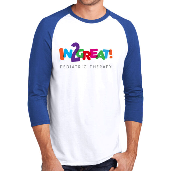 Unisex Tri-Blend Tee, 3/4 Sleeve Raglan Full Front Thumbnail