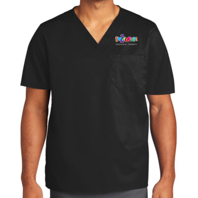 Unisex V-neck Scrubs Top with Pocket  Thumbnail