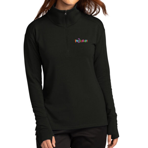 Women's Fleece Moisture Wicking 1/4 Zip with Embroidered Logo Thumbnail