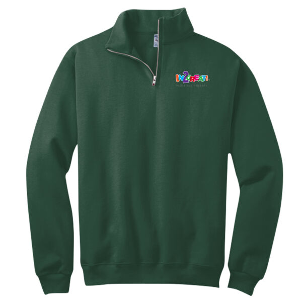 Unisex 1/4 Zip Cadet Collar Sweatshirt Thumbnail